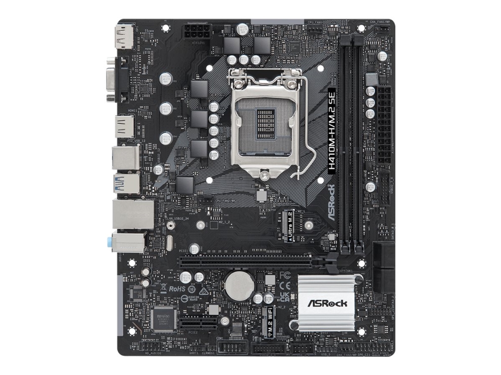 Asrock H410m H/m.2 Se Moderkort Micro Atx Lga1200 Uttag H370 Chipuppsattning Usb 3.2 Gen 1 Gigabit Lan Inbyggda Grafiken Cpu Kravs