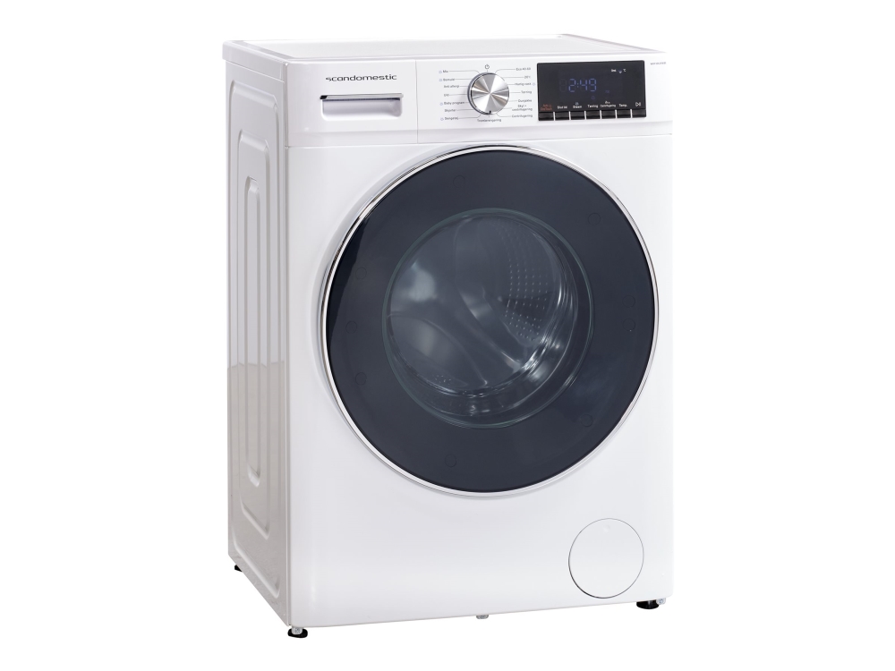 Scandomestic Standard WDF8514WBE - Tvättmaskin/torktumlare - bredd: 60 cm - djup: 52 cm - höjd: 85 cm - frontmatad - 54 liter - 8 kg - 1400 rpm - vit | Vitvaror - Tvätt & torkning - Tvätt-/torkningsmaskiner | GameStuff