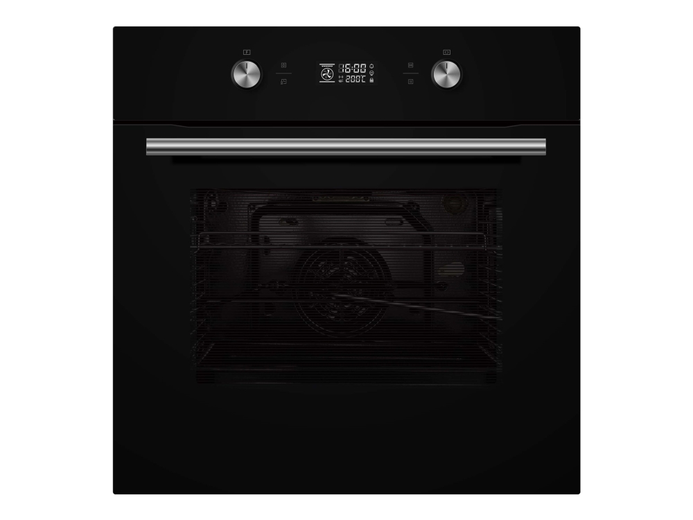 Scandomestic XO 6800 - Ugn - inbyggd - fördjupning - bredd: 56 cm - djup: 56 cm - höjd: 59 cm - med självrengöring - Klass A - svart glas | Vitvaror - Ugnar - Inbyggnadsugnar | GameStuff