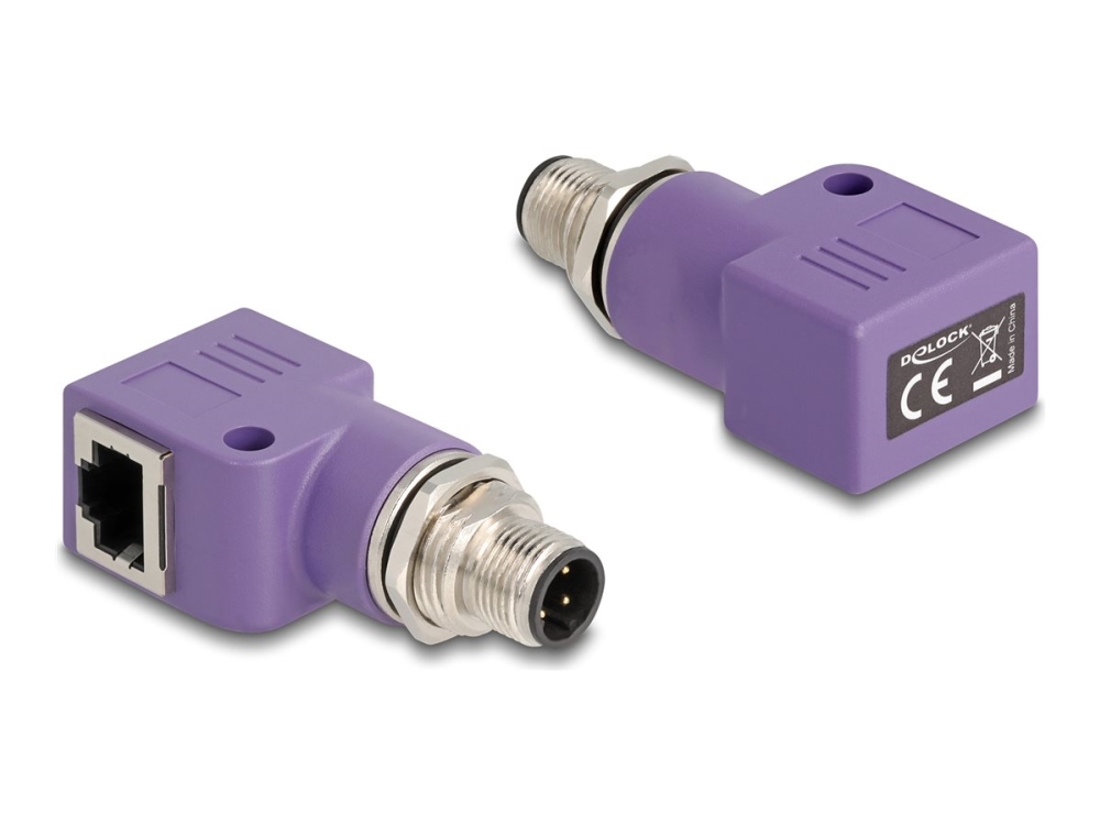 Delock 60679, M12, Rj45, Violett