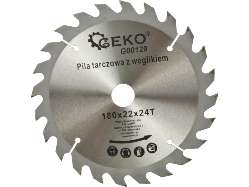 Geko träsåg 180x22,2mm 24 tänder - G00129 | Elverktyg - Prof. Elverktyg 230V - Cirkelsåg | GameStuff