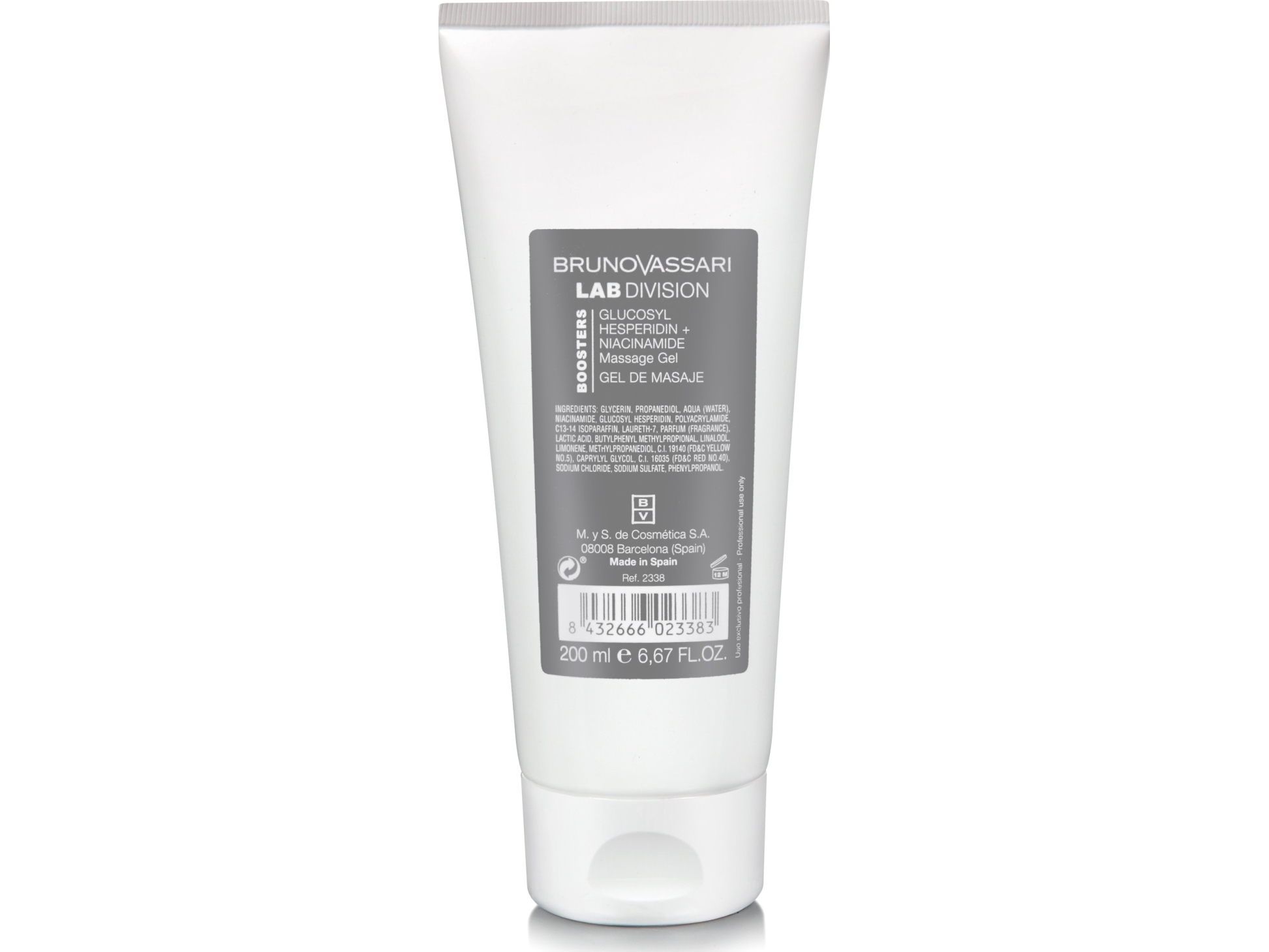 Bruno Vassari, Lab Division, Glucosyl Hesperidin, Hydrating, Gel, For Face, 200 Ml