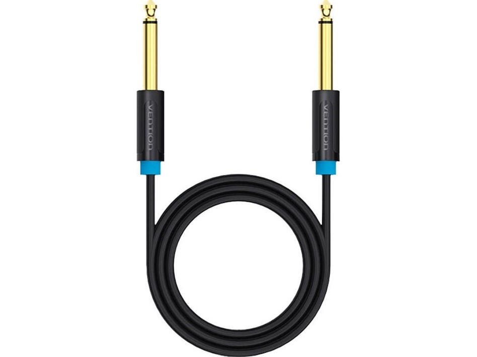 6.35Mm Ts Male-To-Male Audio Cable 3M Vention Baabi Black