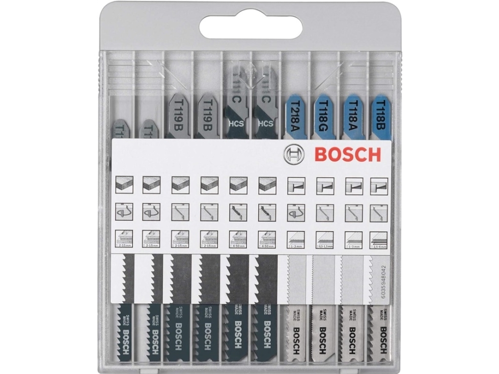 Bosch Stiksavklingesæt Wood/Metal Basic 10 Stk
