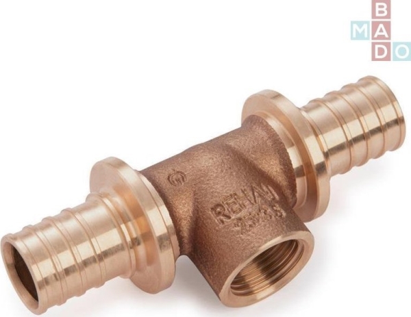 Rehau T-Stykke, Afgrening Med Indvendigt Gevind 25 - Rp1/2 - 25 Rautitan Rx Blyfri Bronze