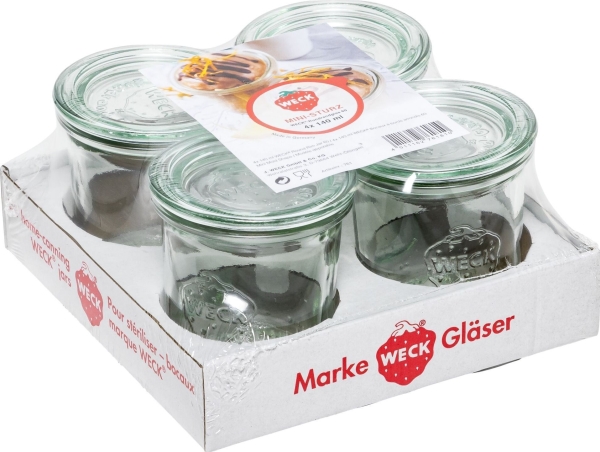 Jata WECK Mini Mold Jar 140ml Set of 4 | Catering - Servis - Termos, kannor & vattenkylare | GameStuff