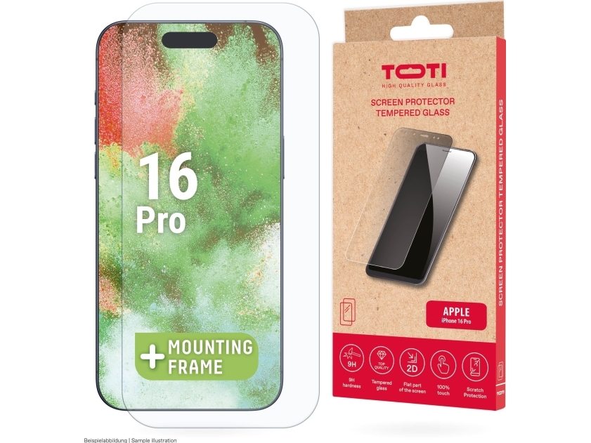 Tempered Glass 2D Screen Protector Full Cover For Iphone 16 Pro Transparent