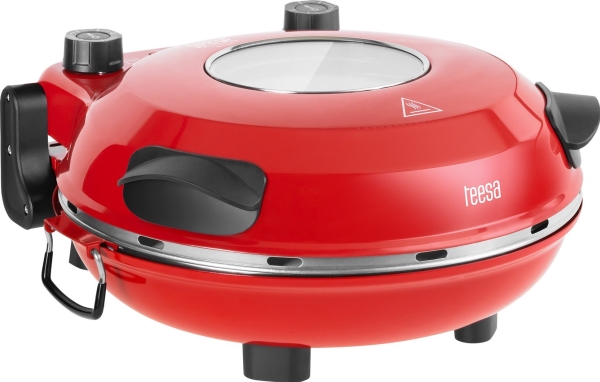 TEESA SUPREME + pizzaugn , 1200 W, 32 cm , fönster , löstagbar sten, två värmeregleringar | Vitvaror - Ugnar - Miniugnar | GameStuff