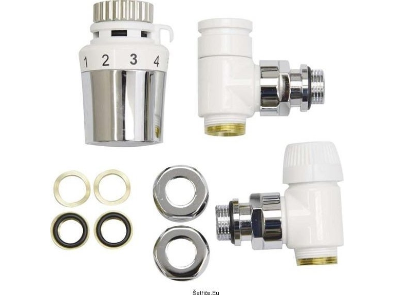 Honeywell Radiatorer Dekorative Vinkelhoved Term. Krom Homexpert Af Honeywell (Dwz)Term. Hoved Krom + Term. Ventil Vinkel 1/2 + Rørfittings