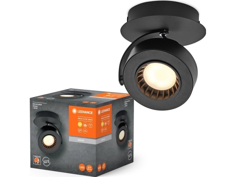 Led Spotlight Ledvance Decor Spot Venus 5.5w 3000k 500lm With Switch 12x12x14cm