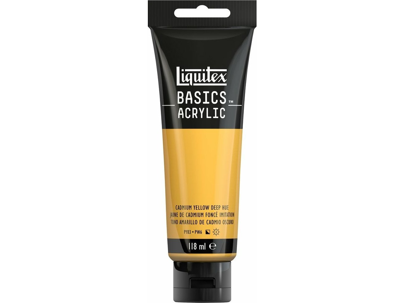 Basics 118Ml Cadmium Yellow Deep Hue 163 | Skola & Hobby - Konstmaterial - Akryl & Akvareller | GameStuff