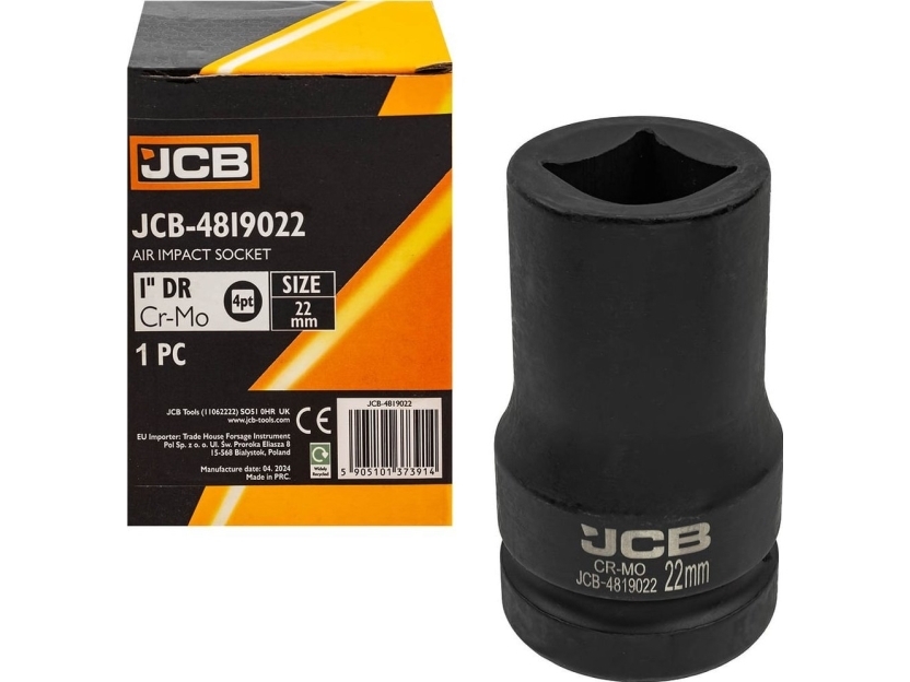 JCB Slagnøgle 1 firkantet 22 mm (4-hjørnet)