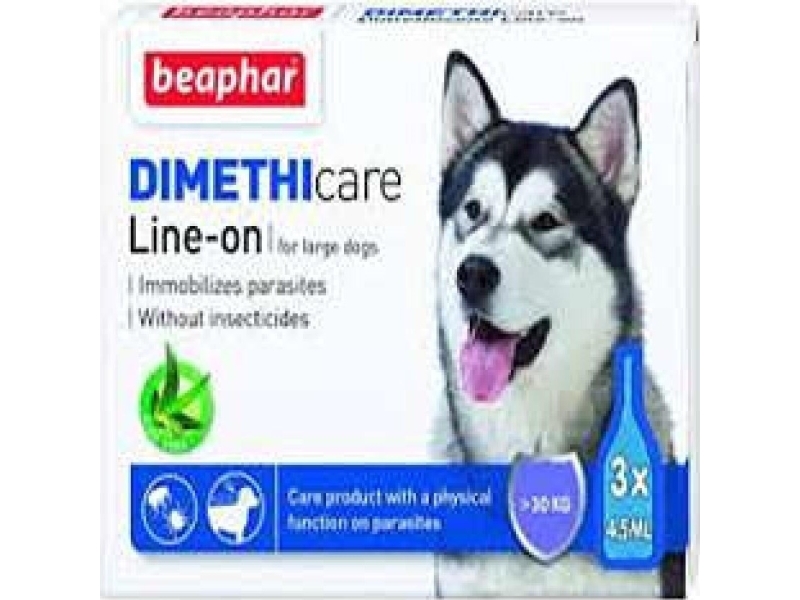 Flea & Tick Line On, loppor och fästingar (Dimethicone) Large Dog | Sällskapsdjur - Hund - Schampo, balsam och andra vårdprodukter | GameStuff