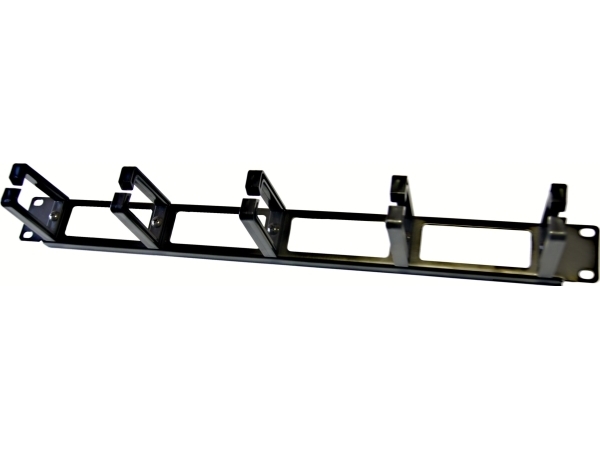 Oem 19" Įrišimo Skydelis Lexi-Net 1U, 5X Plastikinė Rankena 40X60mm, Praėjimas, Juoda