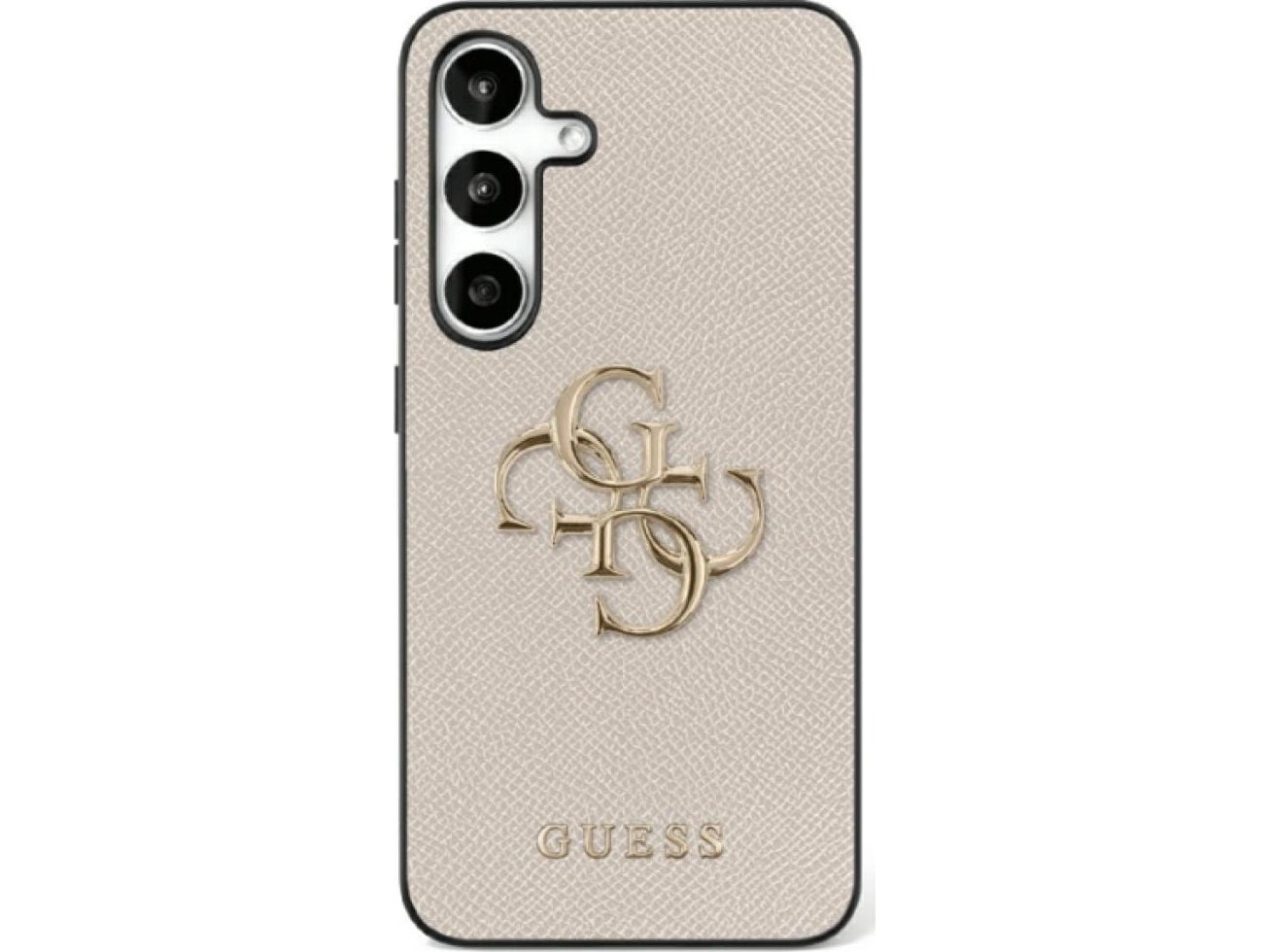 Guess Fodral Till Samsung S25 Guhcs25spgt4mbe Pu Grain Stor 4g Och Klassisk Logotyp Beige