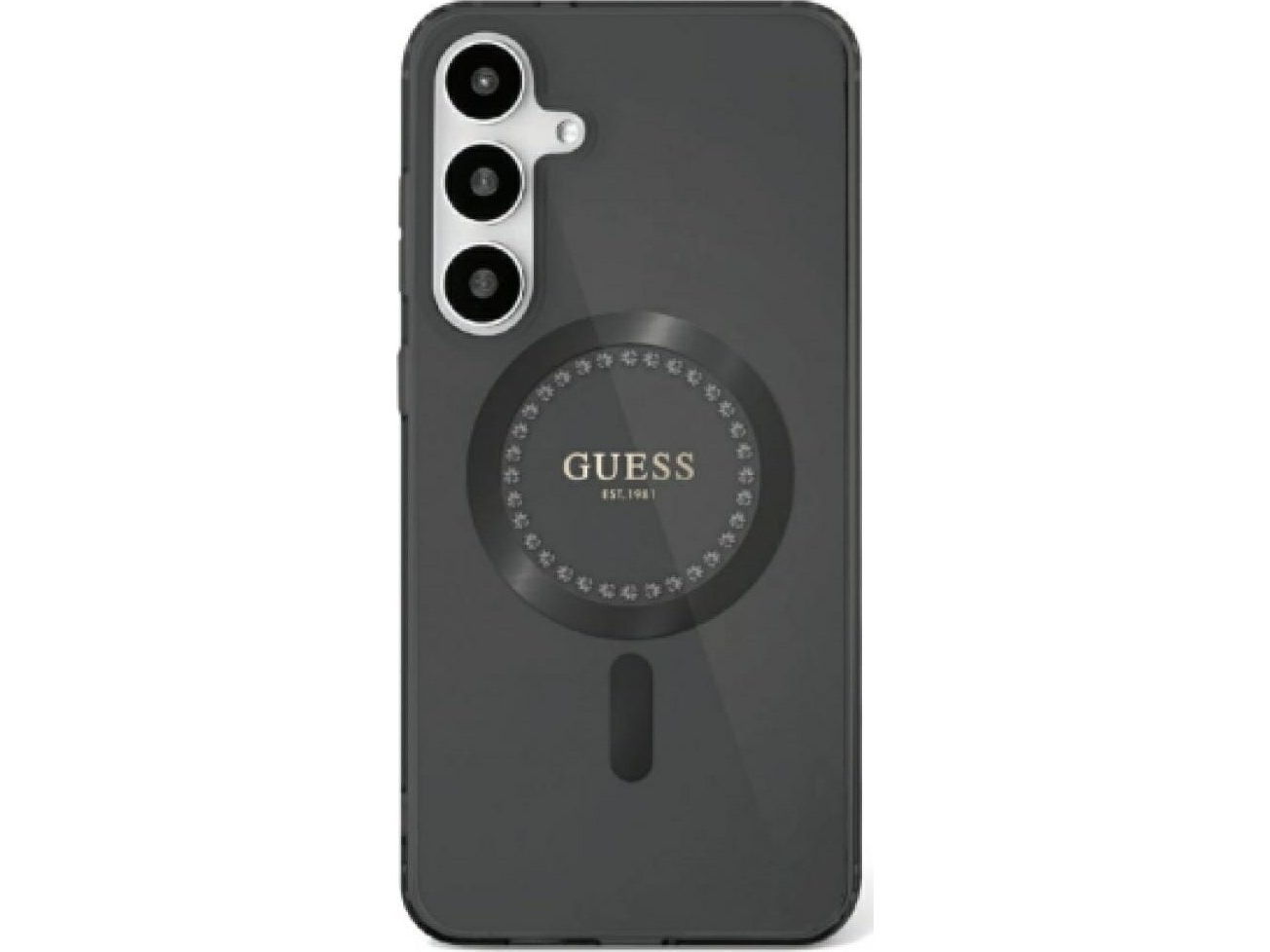 Guess Dklas Skirtas Samsung S25 Ultra Guhms25lpftdtek Magnetic Iml Rhinestones Juodas