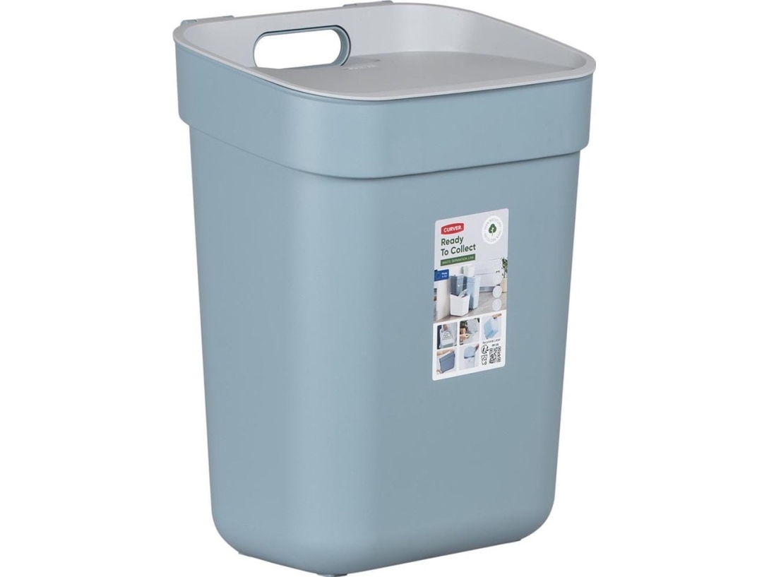 Curver READY TO COLLECT Mülleimer [10L], blau 251949 Skraldespand Blå 1 stk