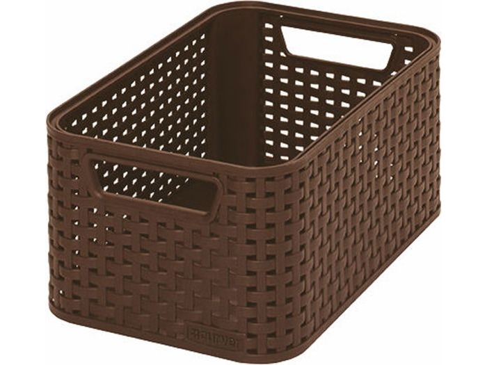 Curver Style S, Aufbewahrungskorb, Braun, Rattan, Monochromatisch, Badezimmer, Schlafzimmer, 285 Mm