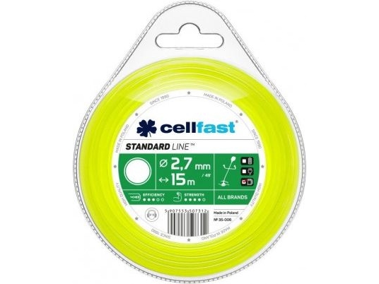 Cellfast skærelinje standard 2,7mm / 15m, rund (35-006) billede