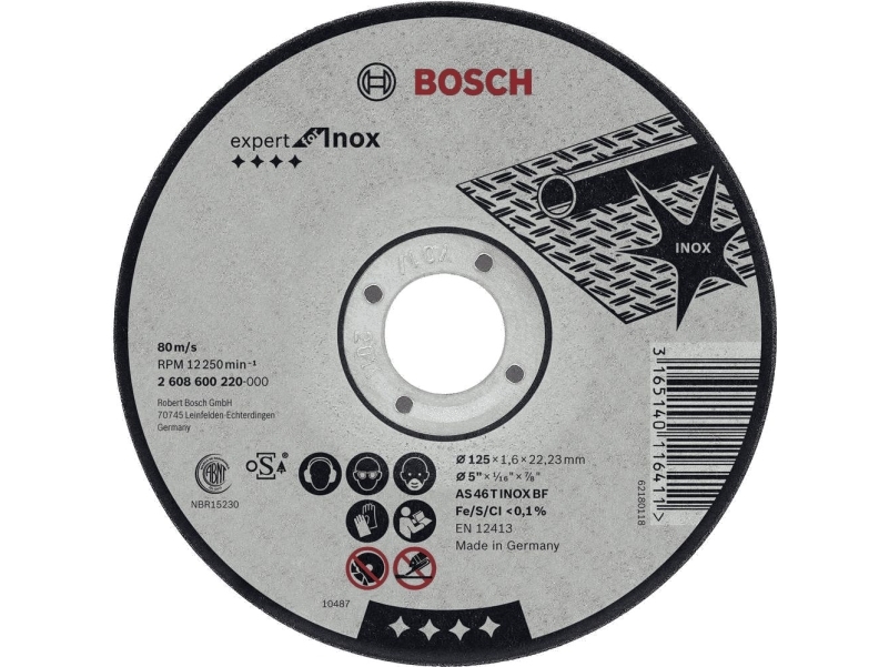 Bosch 2 608 600 094, Skæreskive, Fladcenter, Bosch, 2,22 cm, 12,5 cm, 2 mm
