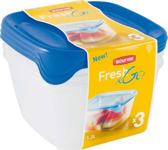 Curver madkasser Lunchbox-sæt 3x1,2 l Fresh Go universel