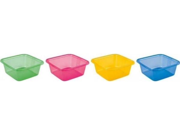 Curver 11L Quadratrate Bowl /Transparent Red - 3Pcs Transparent Blue -4Pcs Transpare