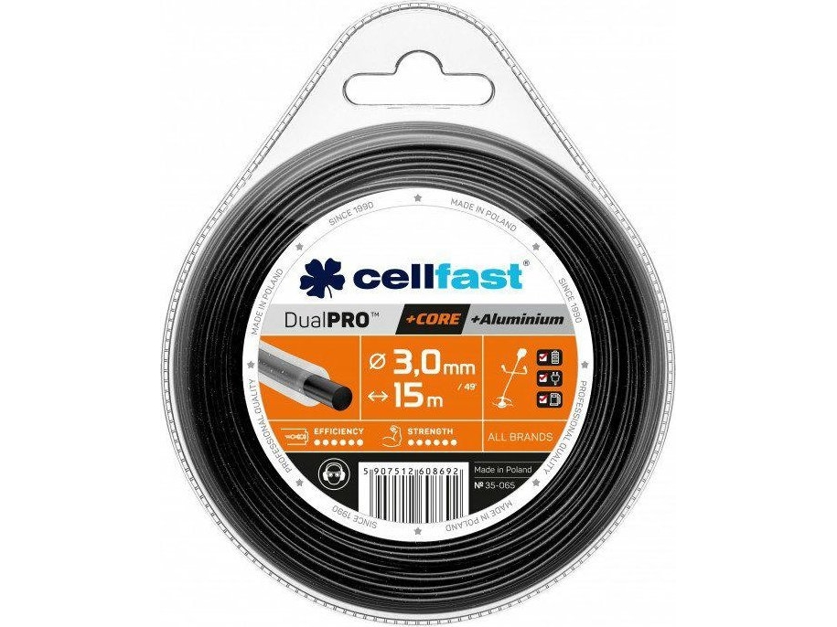 Cellfast snor med kerne til plæneklipper 3,0*15 m rund
