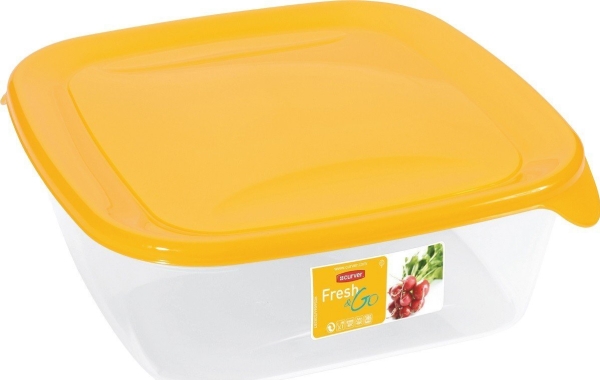 Curver CURVER - Fresh&amp Go madbeholder - firkantet - gul - 0,25 L