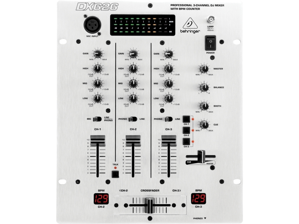 Behringer Dx626, Xlr, Vekselstrøm, 100 - 120, 200 - 240 V, Led, 254 Mm, 305 Mm