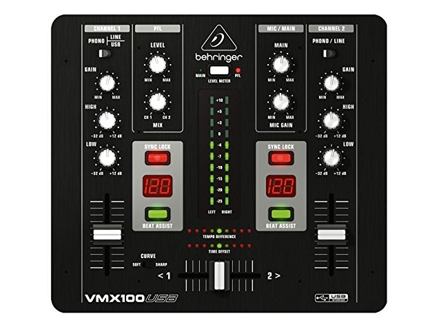 Behringer Vmx100usb, 2 Kanaler, Sort