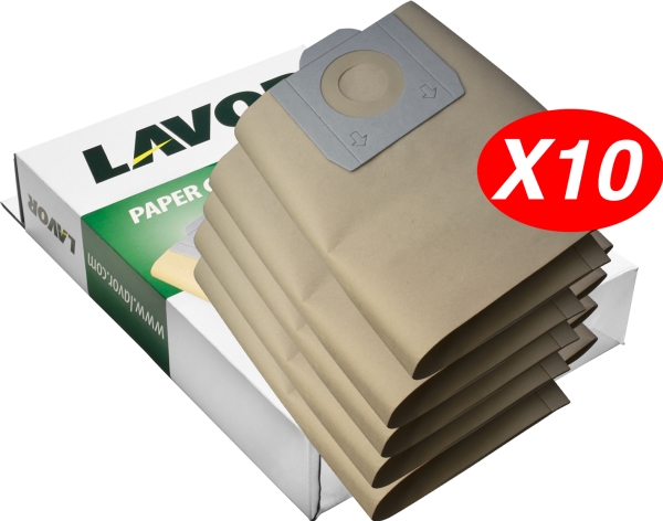 Lavor 10001 08169 Støvpose Tromle Vakuum Brun Lavorwash Wtp Wd 255 Windy 120/130/165 Kasse