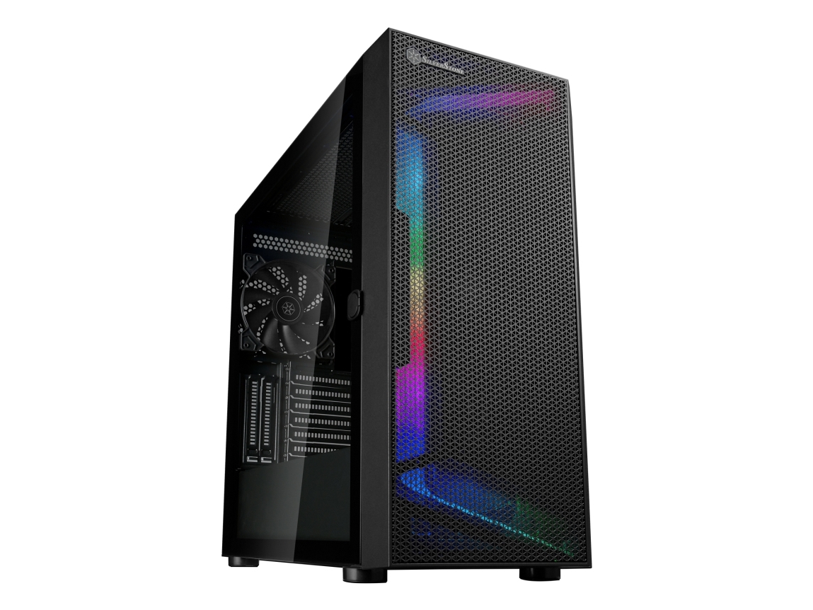Silverstone Seta H1, Midi Tower, Pc, Schwarz, Atx, Micro Atx, Mini-Itx, Ssi Ceb, Ssi Eeb, Kunststoff, Stahl, Gehärtetes Glas, Gaming