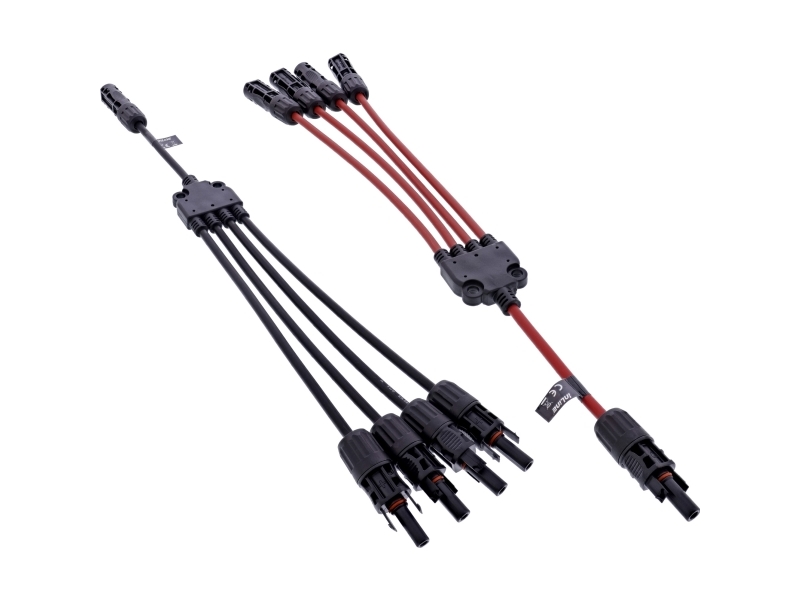 Inline 95040, Kabelsæt, Sort, Rød, 4 Mm², Ipx68, Standard4/Mc4/Pv4, Hanstik