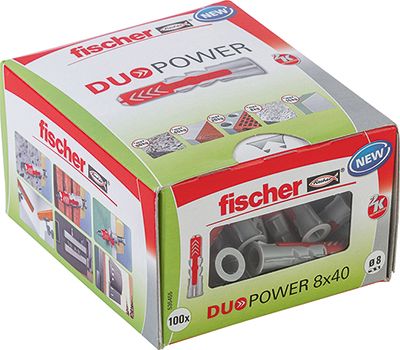 Fischer Duopower 8 X 40 Ld, Spreizdübel, Beton, Metall, Grau, 40 Mm, 8 Mm