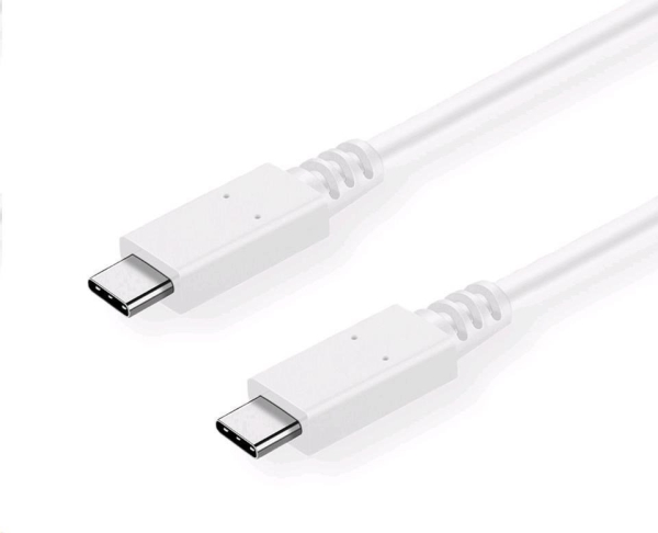 C-Tech Usb 3.2 Cable, Type-C (Cm/Cm), Pd 100W, 20Gbps, 2M, White