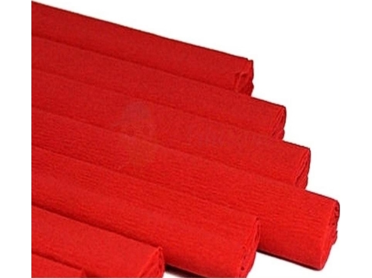 Happy Color Crinkle Crepe Papir Happy Color 50X200cm Rød Pakke.10 Stk.