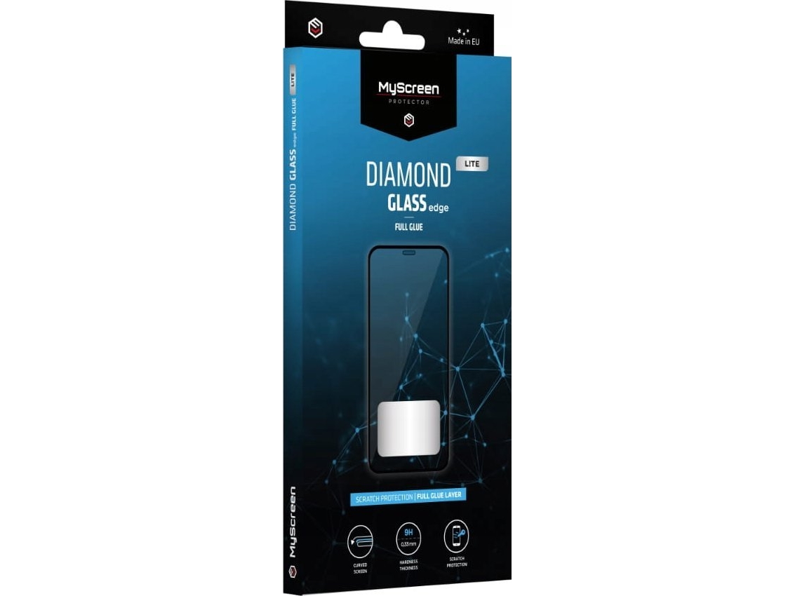 Myscreen Protector Oppo Reno4 Hardat Glas För Latt Rundade Skarmar Diamond Glass Lite Edge Full Glue