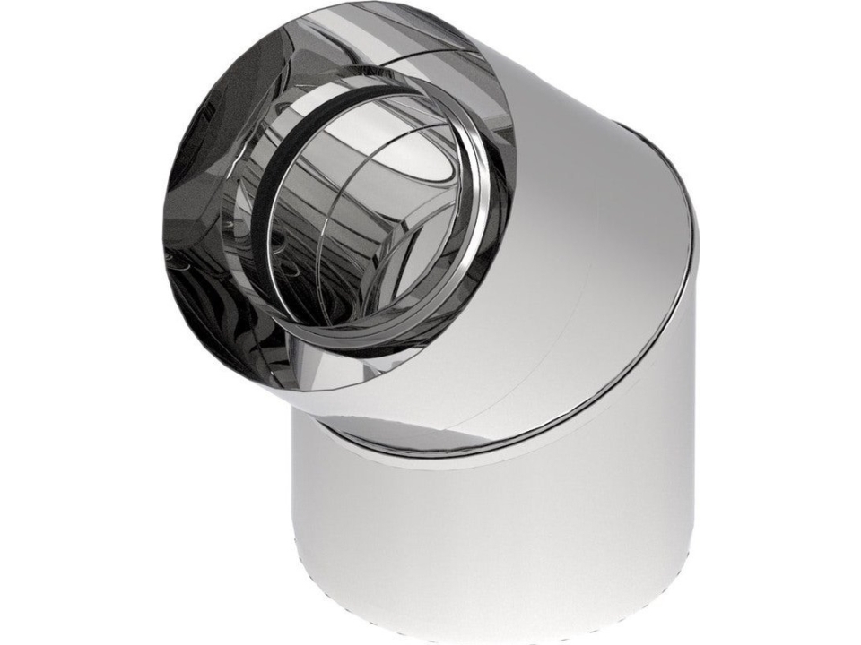 SpiroFlex 60/100 turbo double-walled elbow (n) 45 deg.