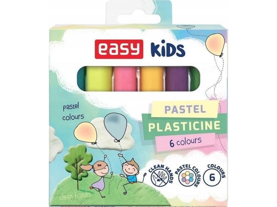 Easy Stationery Knetmasse Col-006-P 6 Farben Easy