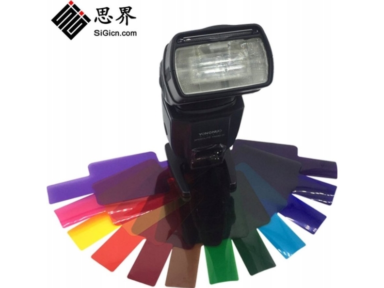 SiGi Strobist 12 värillistä geelifiltteriä taskulamppuun