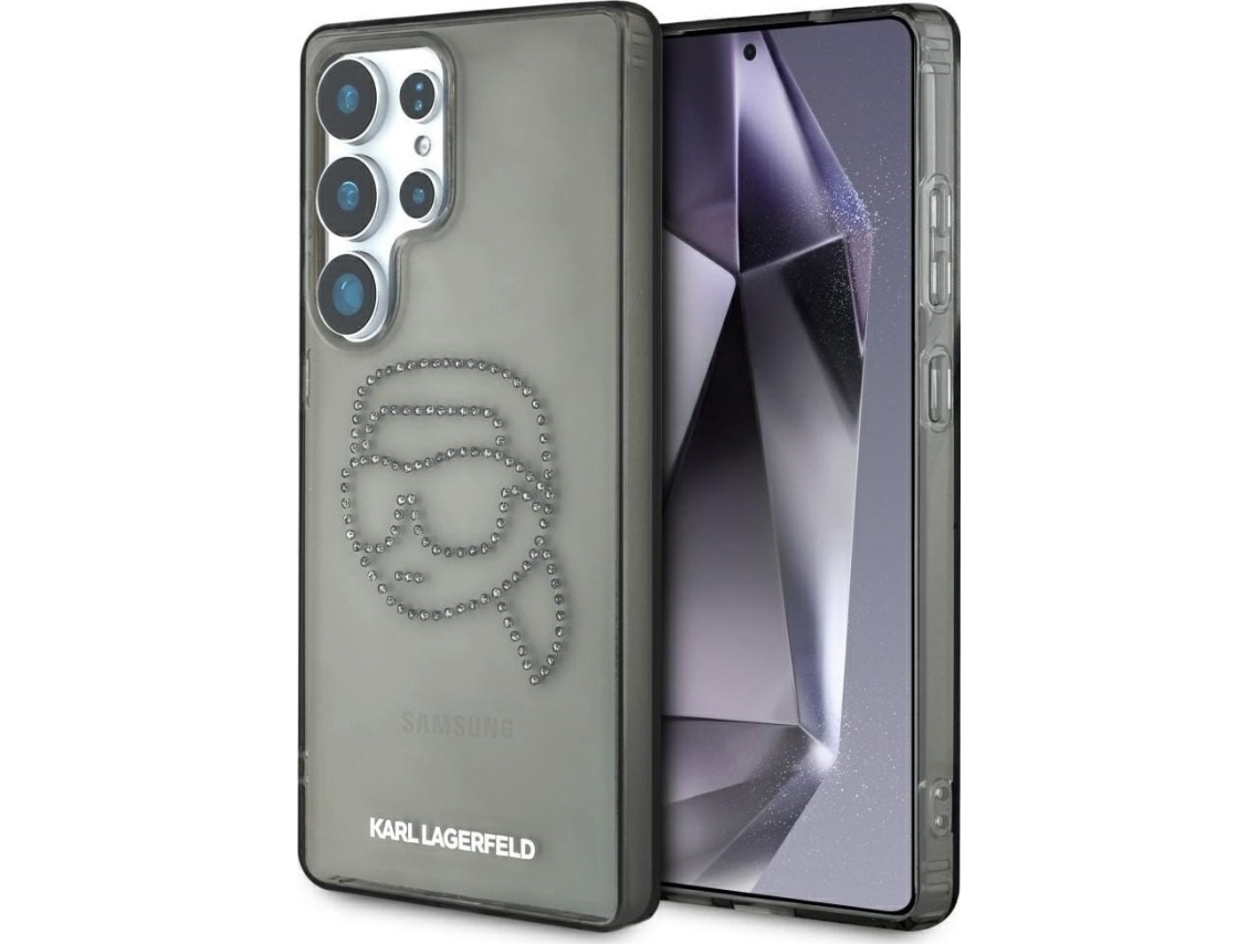 Case Karl Lagerfeld Rhinestones Karl Head Logo Samsung Galaxy S25 Ultra Black