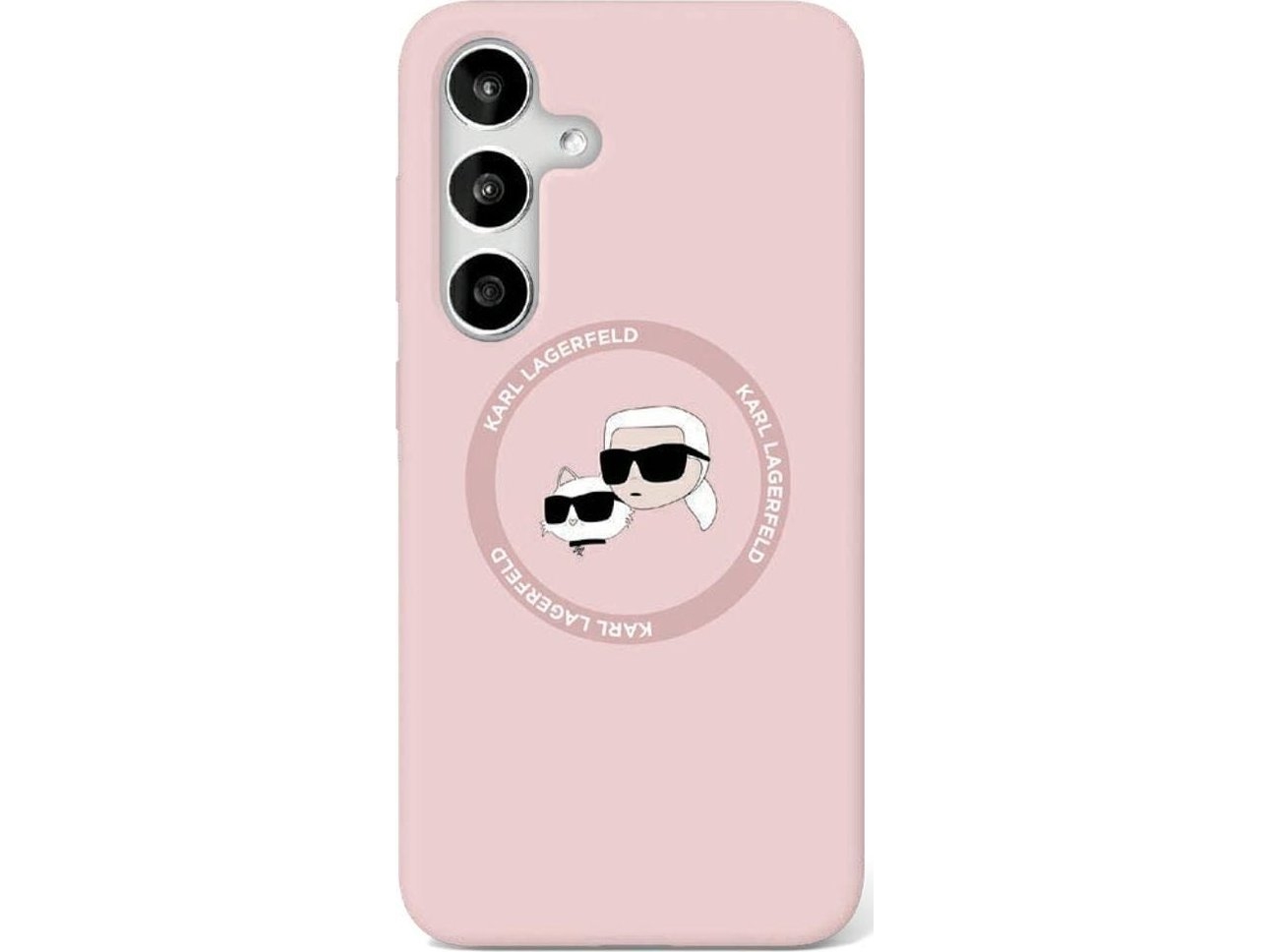 Karl Lagerfeld Fodral För Samsung S25 Plus Klhms25mskchtcp Magnetisk Silikon Med Dubbla Huvuden Rosa