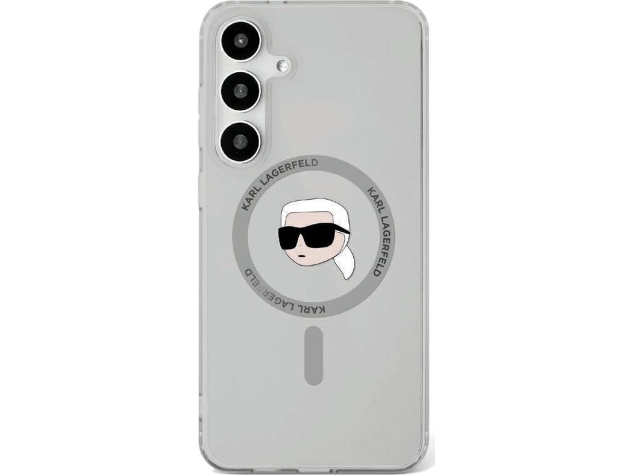 Karl Lagerfeld Button Karl Head Tryckt Logo Magsafe Fodral Samsung Galaxy S25 Svart