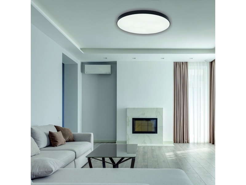 Ceiling Lamp Tope Boston 60 W 3000 6500 K 8400 Lm Black Ø80 Cm Remote And Phone Controlled