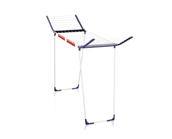 Leifheit 81650, Fritstående stativ, Blå, Hvid, 18 m, 1280 - 1080 mm, 550 mm, 1100 mm