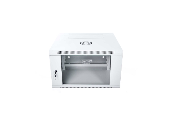 Digitus Dn Wd19 06u/550 Vægmonteret Stativ 6u 60 Kg Nøglelås Lys Grå