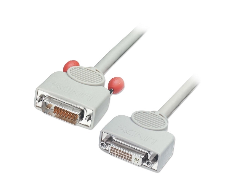 Lindy DVI-D/DVI-D 0.5m, 0,5 m, DVI-D, DVI-D, Hankoppling, Honkoppling, Grå | Datortillbehör - Kablar & adaptrar - Videokablar & adaptrar | GameStuff