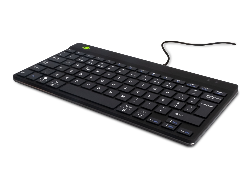 R-Go Compact Break - Tastatur - Med Integreret Brudindikator - Compact - Usb-C - Qwerty - Portugisisk - Sort