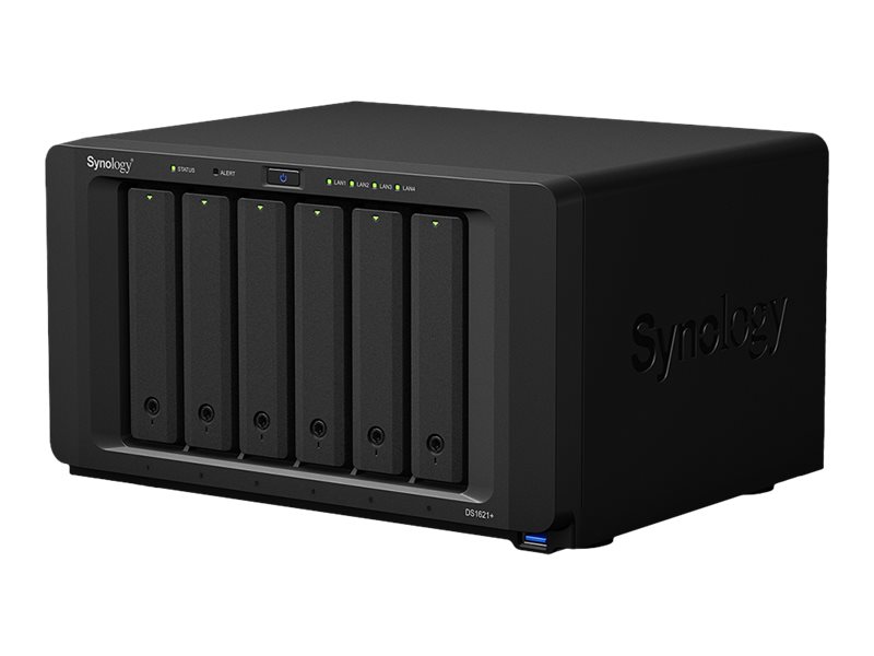 Synology Disk Station Ds1621+ - Nas-Server - 6 Brønner - Sata 6Gb/S - Raid Raid 0, 1, 5, 6, 10, Jbod - Ram 4 Gb - Gigabit Ethernet - Iscsi Støtte