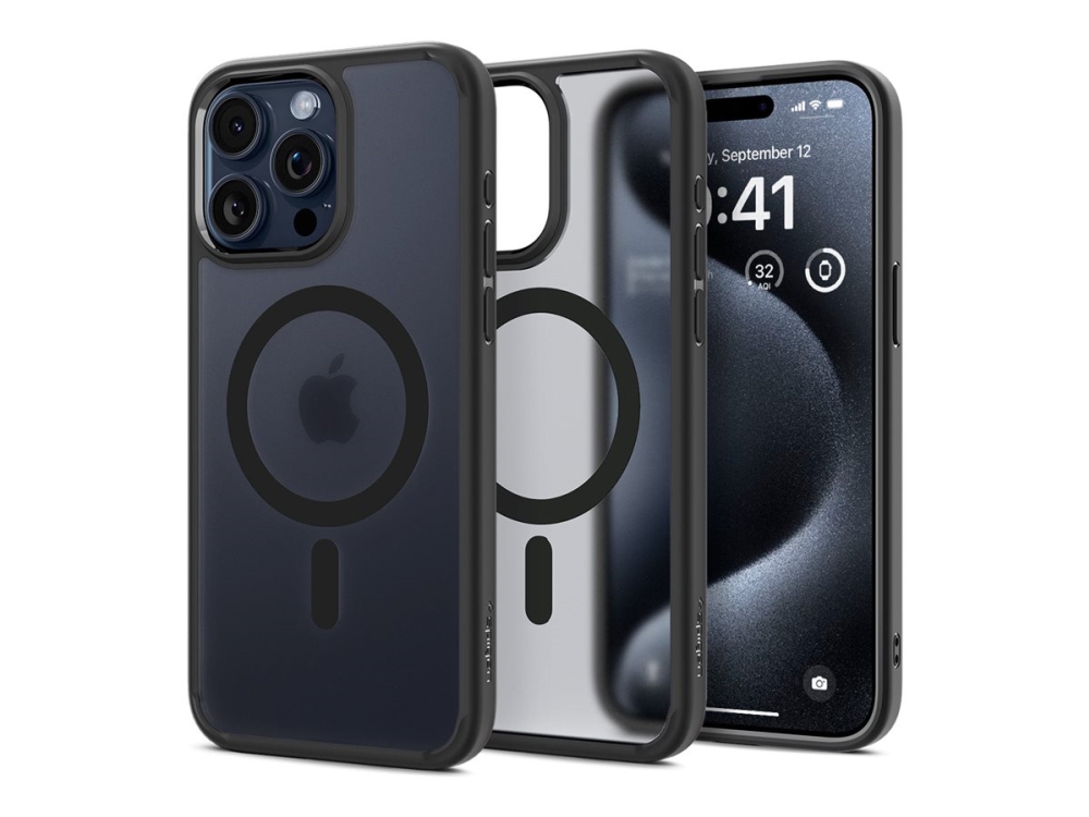 Spigen Acs06720, Cover, Apple, Iphone 15 Pro, 15,5 Cm (6.1"), Schwarz